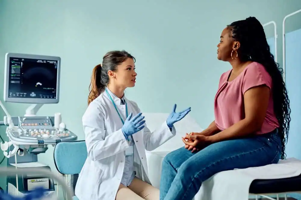 Rejuvenating Intimacy: Exploring Surgical Solutions for Vaginal Laxity 1 Woman have consultation about vaginal laxity Harlow